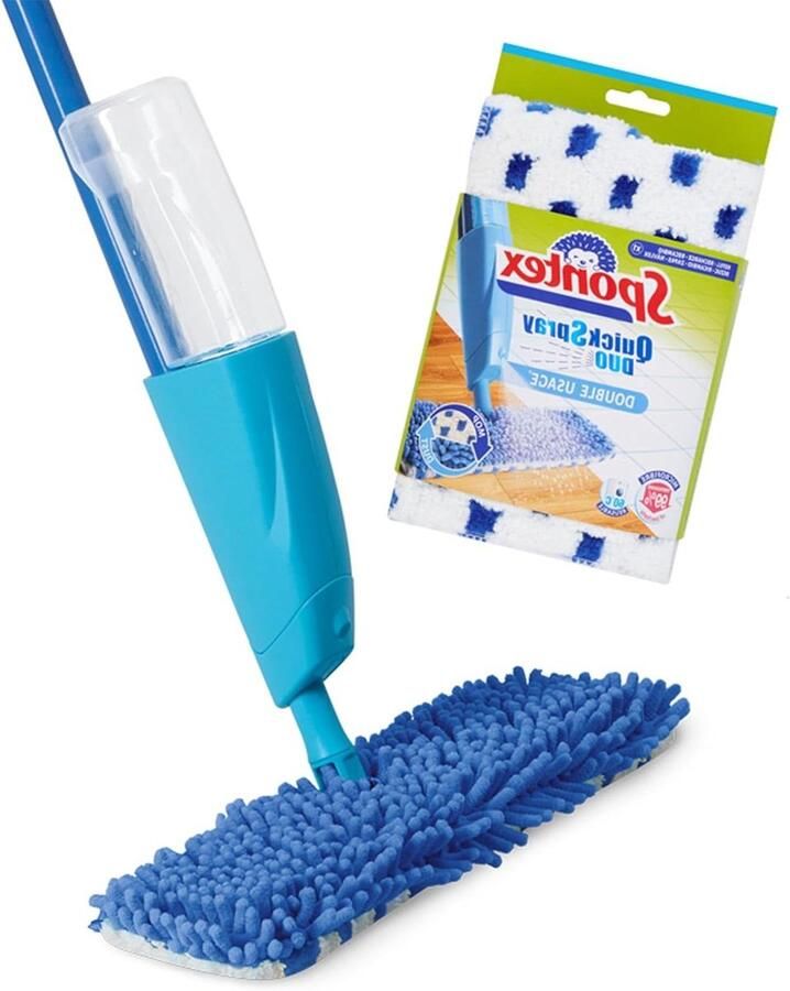 Flat Spray Mop met wasbare Microvezel Mop Head Pads Reinigt laminaat hout en tegelvloeren No-Touch omkeerbare dweilkop