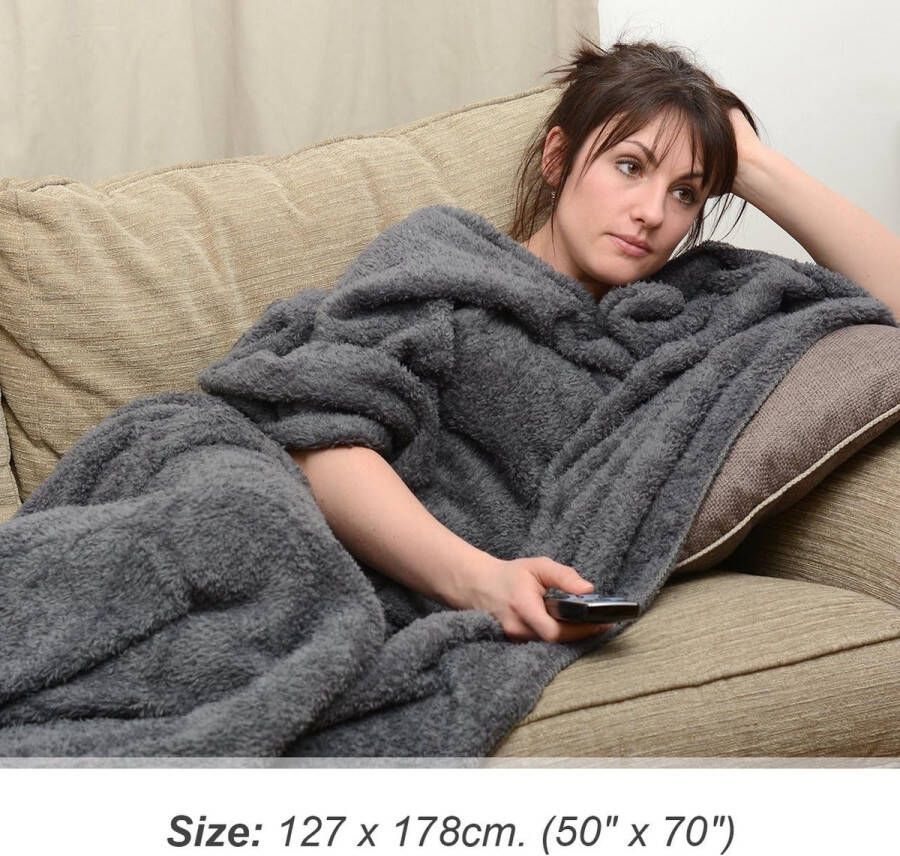 Fleecedeken Speciale Editie Deken Luxe Sherpa Warm Fleece gooien TV-Deken voor bank Knuffeldeken 127 x 178cm Grijs