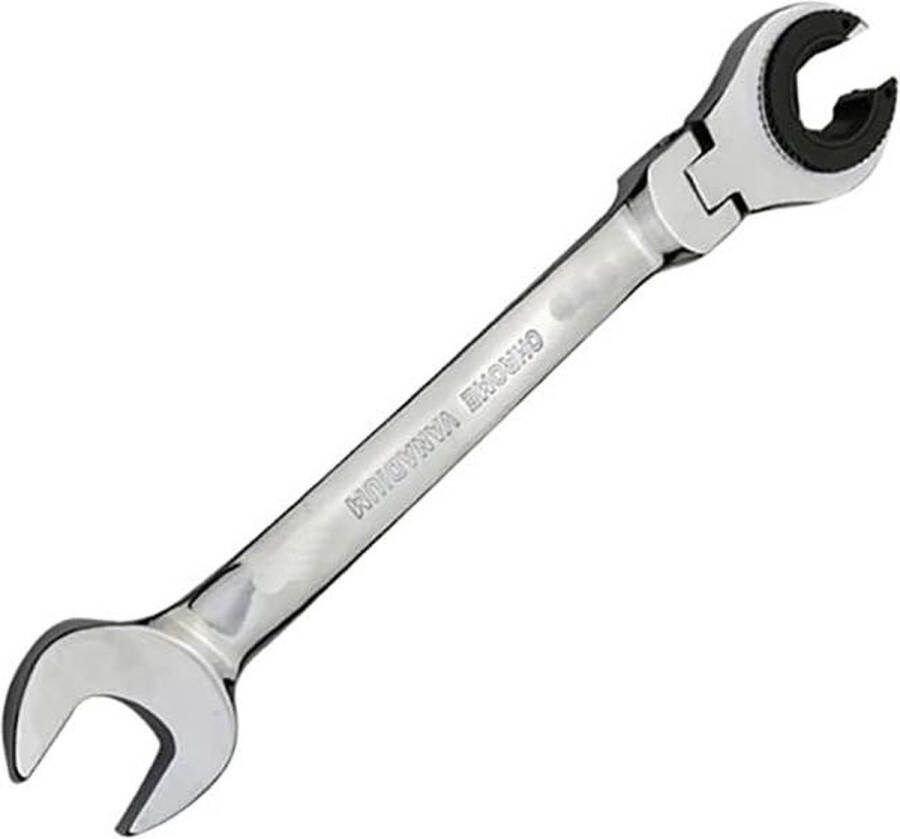 Flex-Head Tubing Ratelsleutel 10mm Dubbele Open End Spiegel Polish Ratchet Flare Moer Wrench Chrome Vanadium Stalen Tubing Wrench
