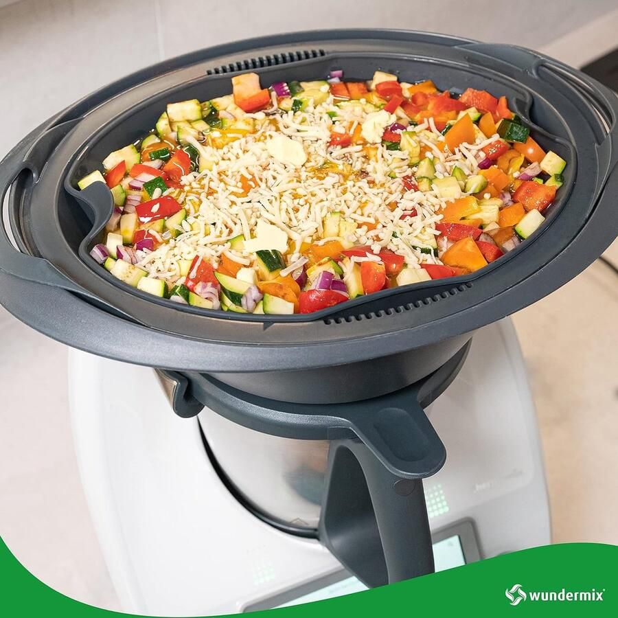 FlexiSteam Siliconen ovenschaal voor Varoma • Compatibel met Thermomix TM6 TM5 & TM31 & TM Friend • Stoombakvorm siliconen vorm • Stoombakopzetstuk