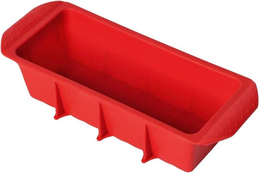 Flexo Broodbakvorm siliconen bakvorm 30 cm anti-aanbaklaag vriezer magnetronbestendig rood