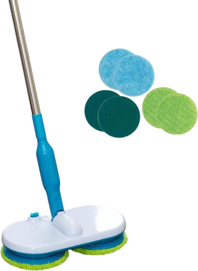 Floating Mop elektrische dweil oplaadbare vloerwisser voor dweilen schrobben met 2x 3 microvezelpads Mop