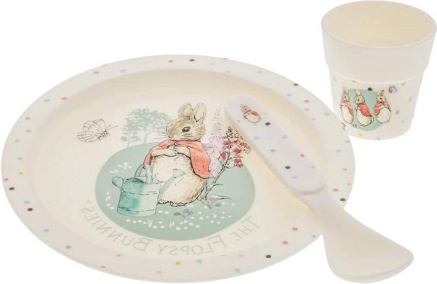 Flopsy Bunny Eierdopje Set Beatrix Potter Gemaakt van Porselein