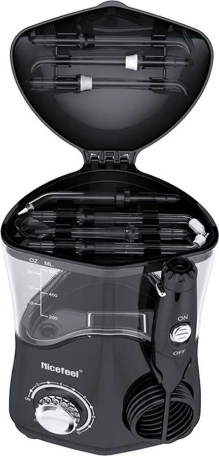 Flosapparaat Waterflosser Professionele Flosapparaat Incl. 7 Opzetstukken Zwart