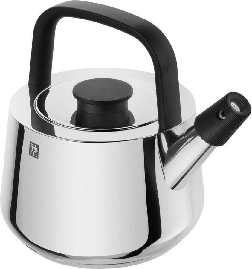 Fluitketel 1.5 l roestvrij staal zilver 185 x 19 x 22 cm grote capaciteit voor gasfornuis