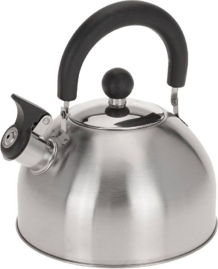 Excellent Houseware RVS fluitketel waterkoker 2 5 liter zilver Fluitketels