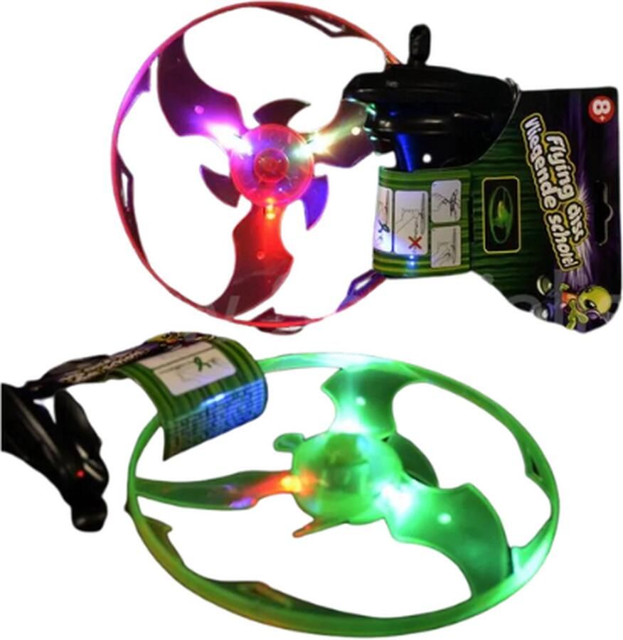 Flying Flashing Disc Frisbee – Oranje Groen Indoor Outdoor Speelgoed – Assorti Easy to fly – Zorg voor een grite vrije ruimte