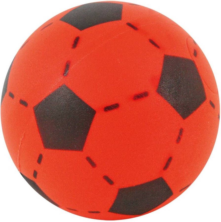 Softbal foam voetbal print rood zacht 20 cm