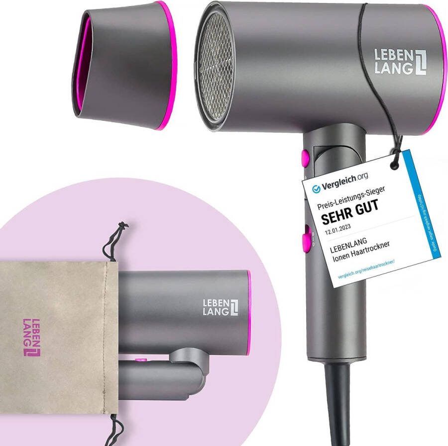 Föhn 2100 W Koudeluchtmodus Anti-split-föhn Opvouwbaar