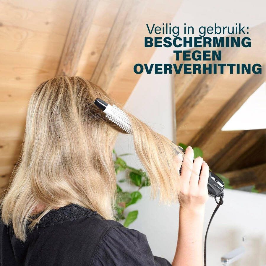Föhnborstel Cool Air Twee opzetborstels Coolshot functie Zwart
