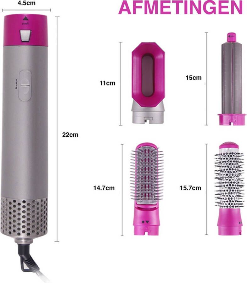 Föhnborstel Hairstyler Krultang 5 in 1 Multistyler Airstyler föhn Styler