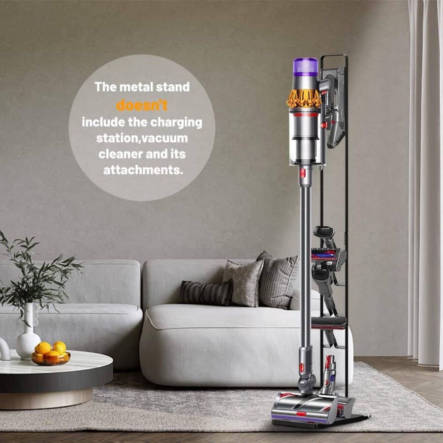 Foho Stofzuigerhouder organizer metalen houder compatibel met Dyson Gen5 V15 V12 V11 V10 V8 V7 V6 met wielen