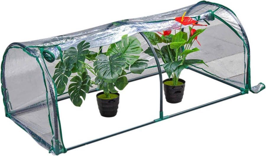 Foliekas broeikas foliekas transparant folie voor tomatenkas 130 x 60 x 50 cm 130 g m² pvc kleine broeikas voor balkon tuin