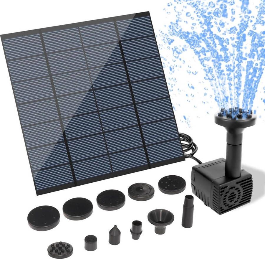 Fontein 17 W DIY vijverpomp solar voor buiten Maxee Solar Fontein