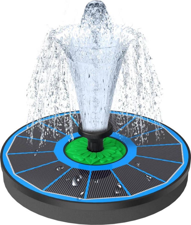 Fontein op zonne-energie upgrade 2024 35 W Doe-het-zelf sproeieffecten Drijvende fonteinpomp Tuin vogelbad vijver waterspel Solar Fontein