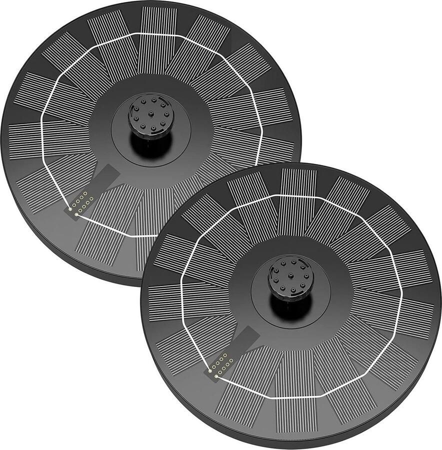 Fontein Pomp Op Zonne-energie 2 Stks-2.5 W met 6 Nozzles voor Tuin Zonnevijver Drijvende Fontein voor Vogelbad Vis Tank