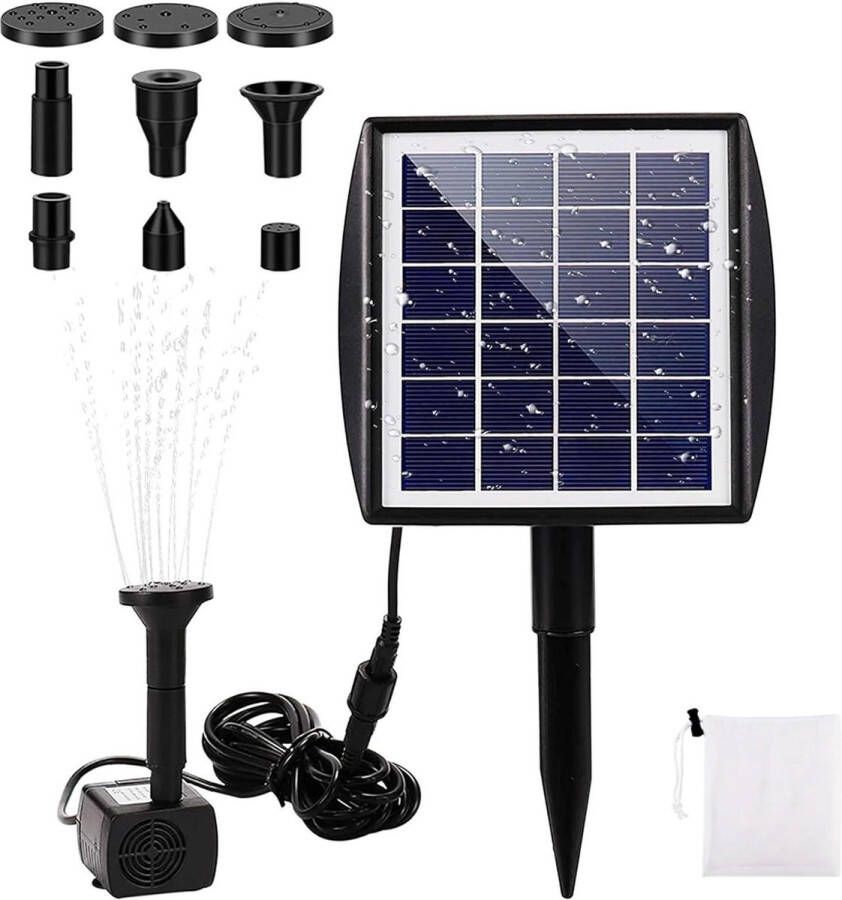 Fontein Pomp Kit 2 W Solar Vogelbad Fontein Pijler Nozzle Vogelbad Vijver Zwembad Aquarium MY10