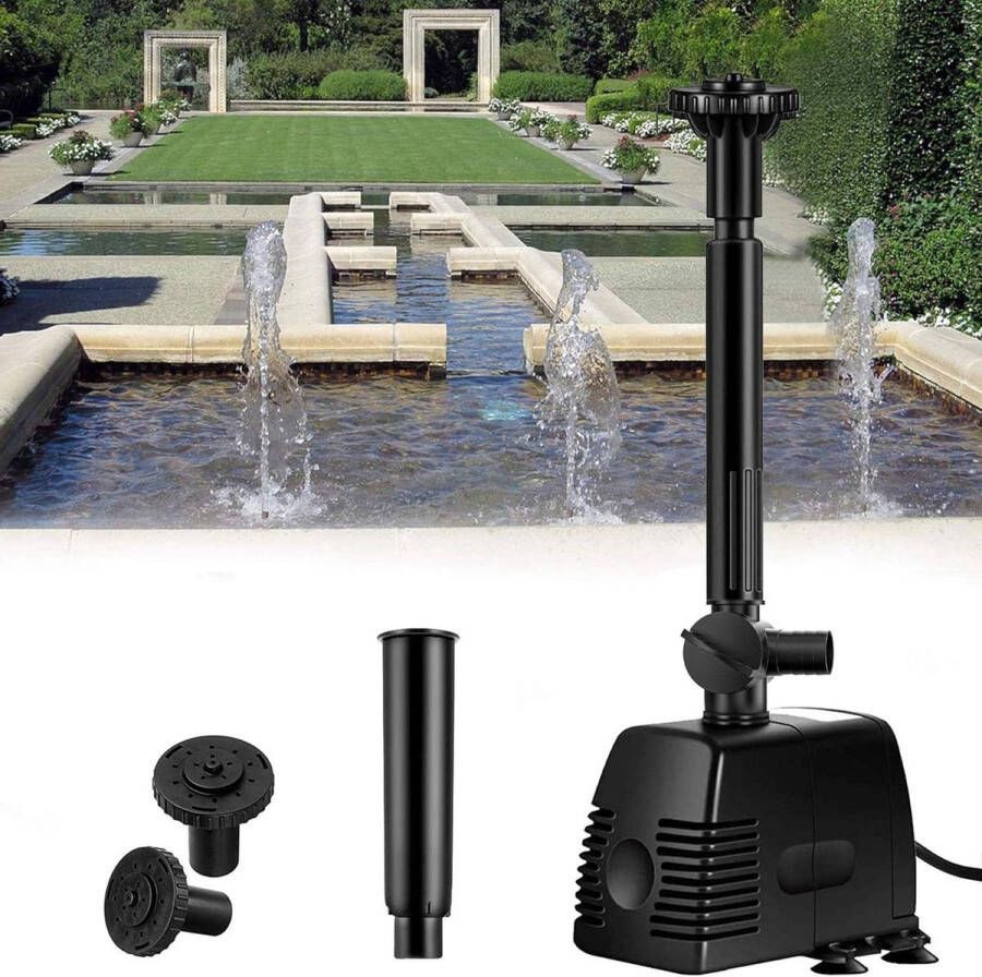 Fonteinpomp 1000 l u 22 W voor vijver waterspeel beekloop fontein fonteinpomp