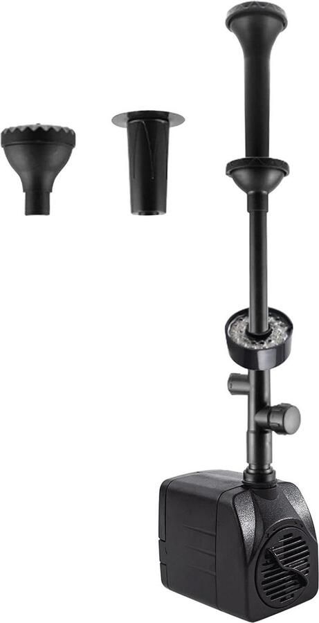 Fonteinpomp met ledverlichting en filter voor buiten 220V klein formaat tuinverlichting waterspel stil 2000 l u 25W. fonteinpomp