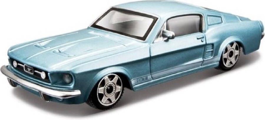 Ford Mustang GT (Lichtblauw) (10 cm) 1 43 Bburago {Modelauto Schaalmodel Miniatuurauto Speelgoed}