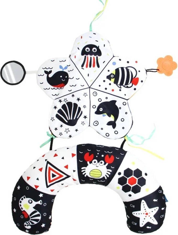 Formal Buikligtrainer Activiteitenkussen Tummy time Buiktrainer baby Speelkussen baby Buikkussen baby Educatief speelgoed Bijtring baby Babygym