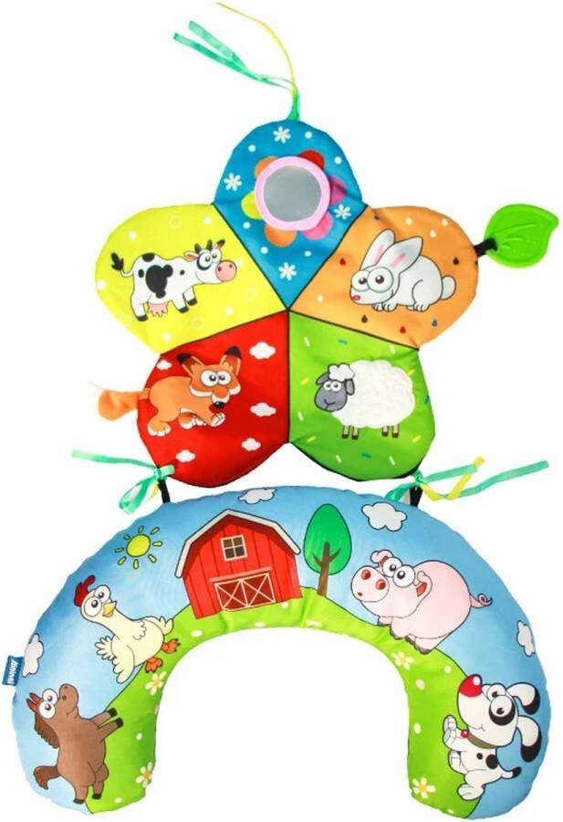 Formal Buikligtrainer Activiteitenkussen Tummy time Buiktrainer baby Speelkussen baby Buikkussen baby Educatief speelgoed Bijtring baby Babygym