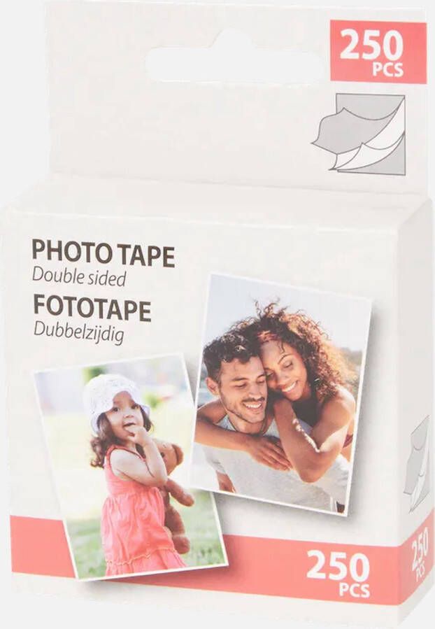 Merkloos Dubbelzijdige Foto Tape 250 Stuks Ideaal voor Fotoboeken en Knutselprojecten