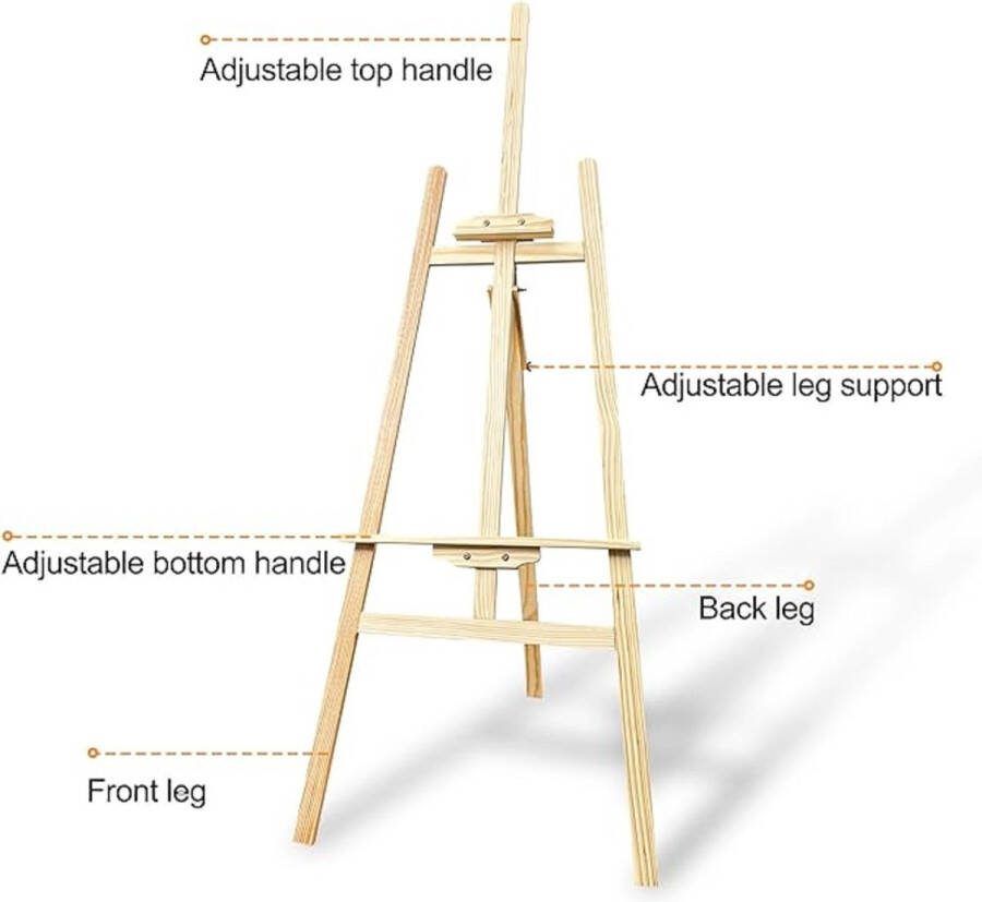 Fotostandaard geschikt voor kunstschilderen en buitenreclame Schildersezels Easels for every size 150cm
