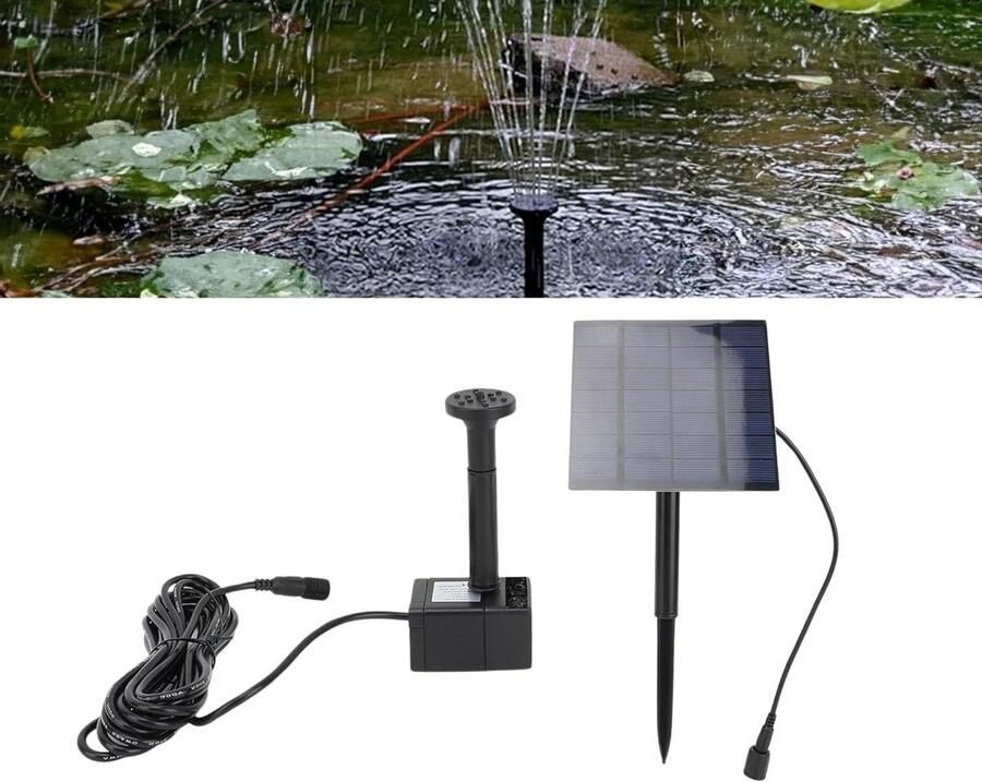 Fountain Pump Set for Outdoor Pond DIY Aquarium Solar Water Pump with Bird Bath Waterfall Water Features