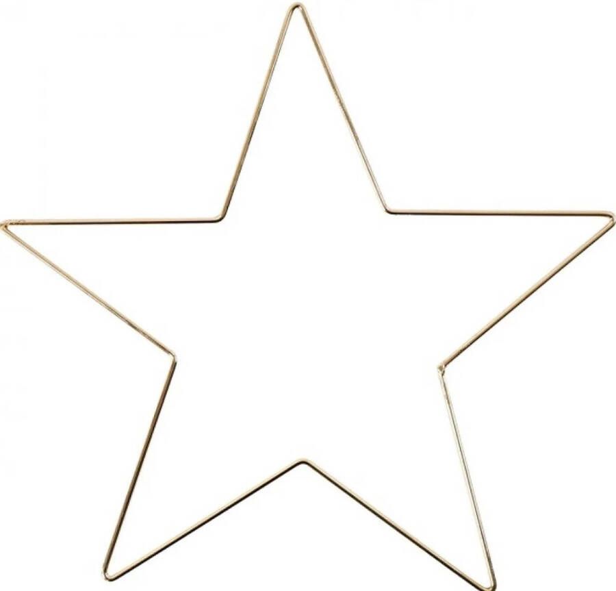 Frame ster goud 30 cm Decoratief Bloemschikken- haken Metaal Knutselen Haken