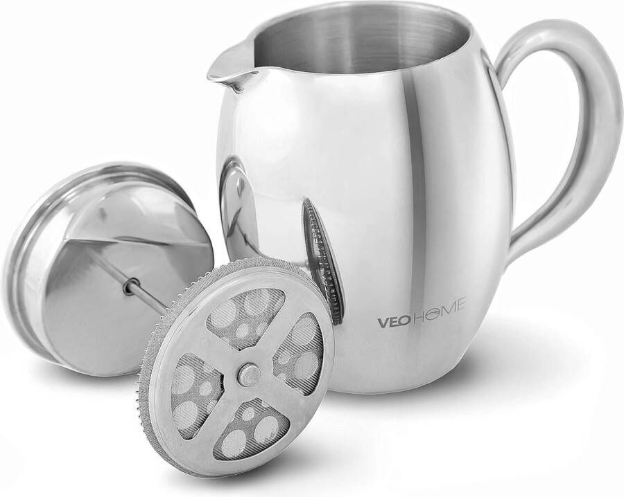 French Press Koffiekan onbreekbaar en houdt je koffie dankzij de dubbele hoes lang warm (0 75 liter)