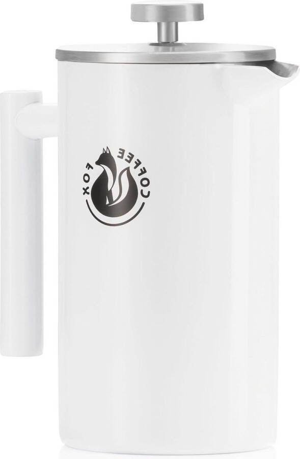 French press koffiepot gemaakt van dubbelwandig roestvrij staal Zwarte persfilterkan Franse koffiepers 350 ml