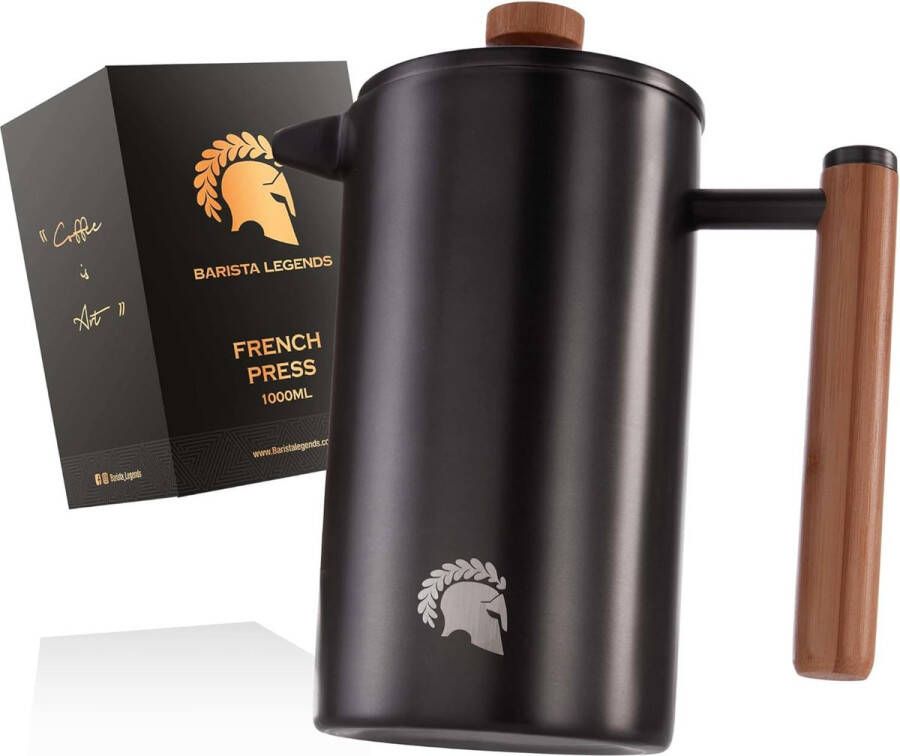 French Press Thermokoffiepers van roestvrij staal 350 ml dubbelwandig voor langer verse filterkoffie ook geschikt als koffiemaker op de camping