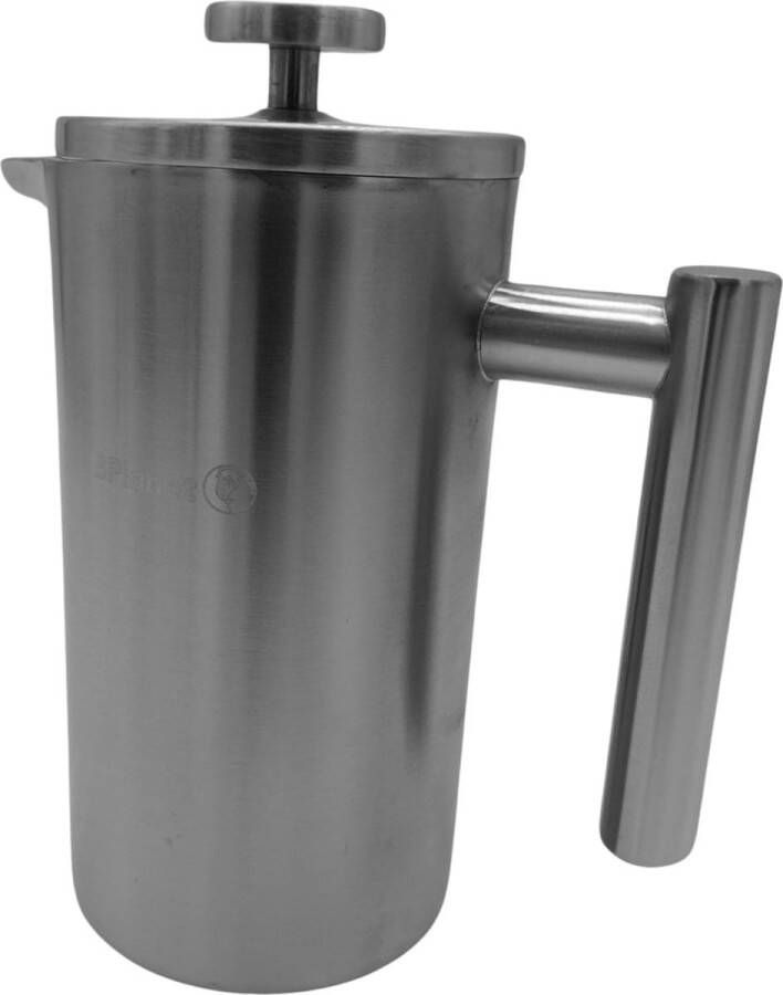 French Press van roestvrij staal 0 6 liter (3 kopjes) Thermo koffiemaker dubbelwandig geïsoleerd