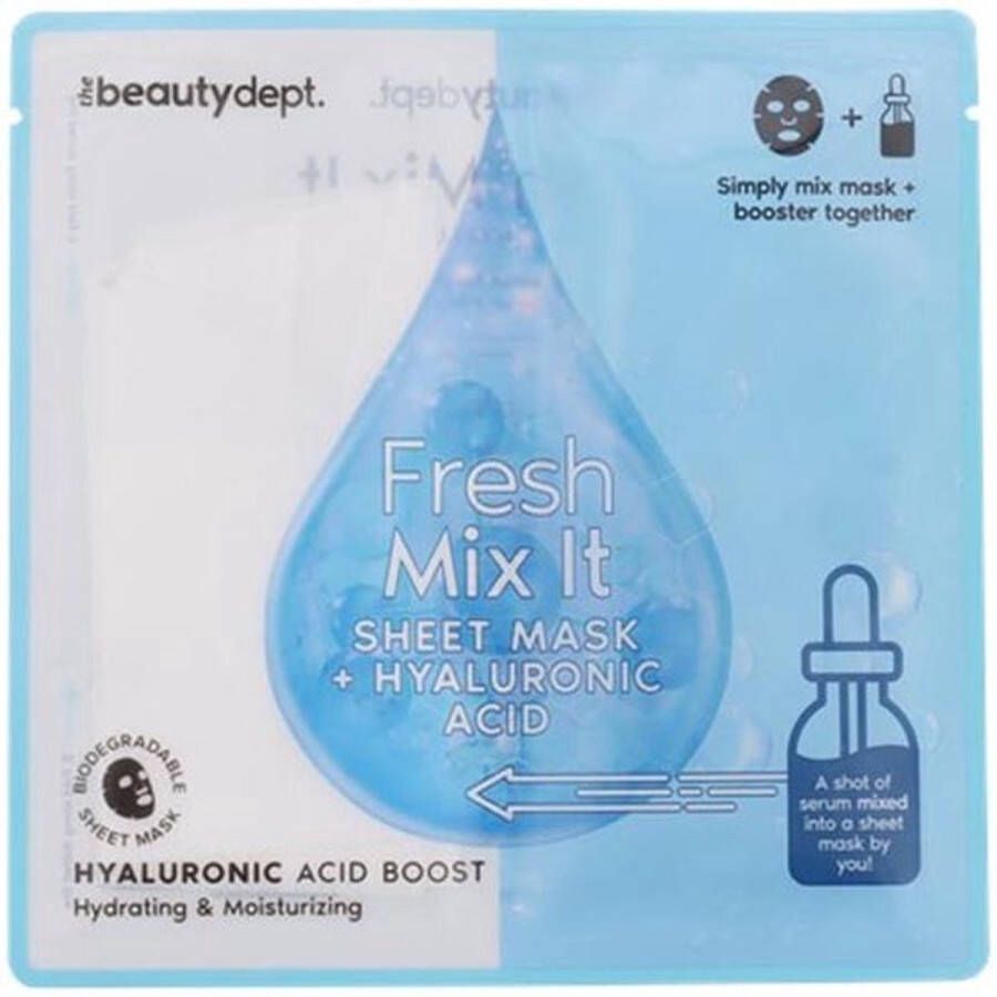 Fresh mix it gezichtsmasker Hyaluronic Acid Wit Kunststof One Size 20 ml Set van 2 Spa Gezichtsmasker Ontspannen