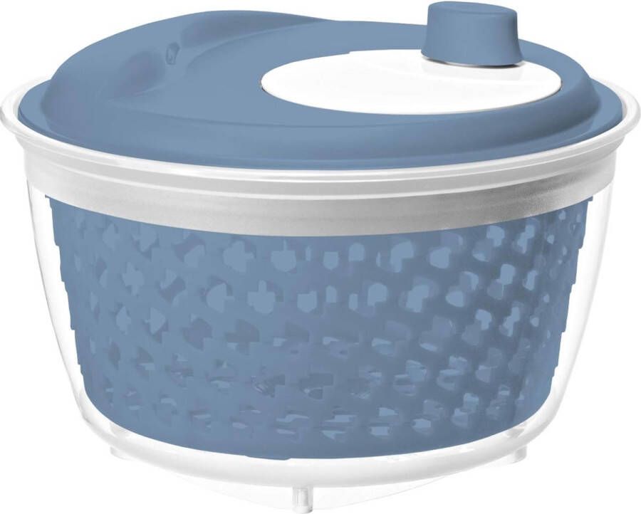 Fresh slacentrifuge kunststof (PP) BPA-vrij blauw transparant 4 5 l (25 0 x 25 0 x 16 5 cm)