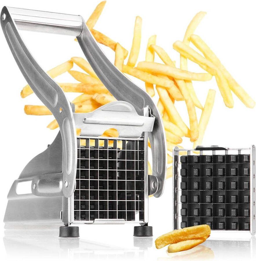 Frietsnijder van roestvrij staal frietsnijder met 2 snij-inzetstukken vaatwasmachinebestendige aardappelpers groente- en kaassnijder