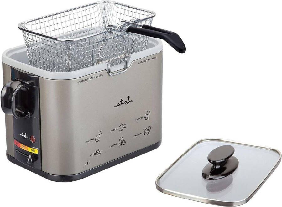 Friteuse 1000 watt zwart-zilveren kleuren 13 liter FR326E