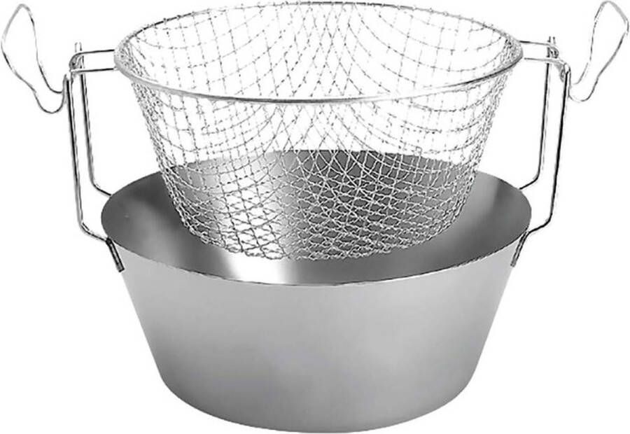Friteuse Thermobodem 24 cm Roestvrij staal Friteusepan
