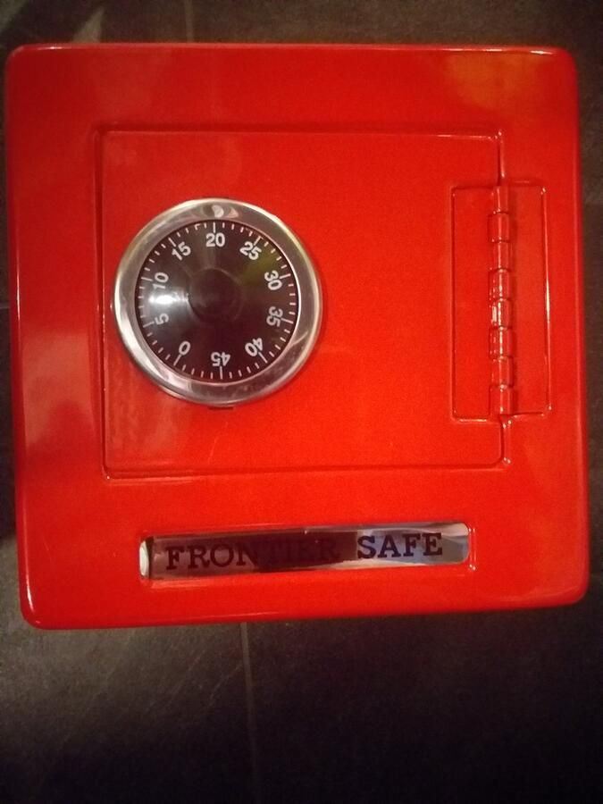 Frontier Safe Spaarpot Metaal kluis uitvoering rood