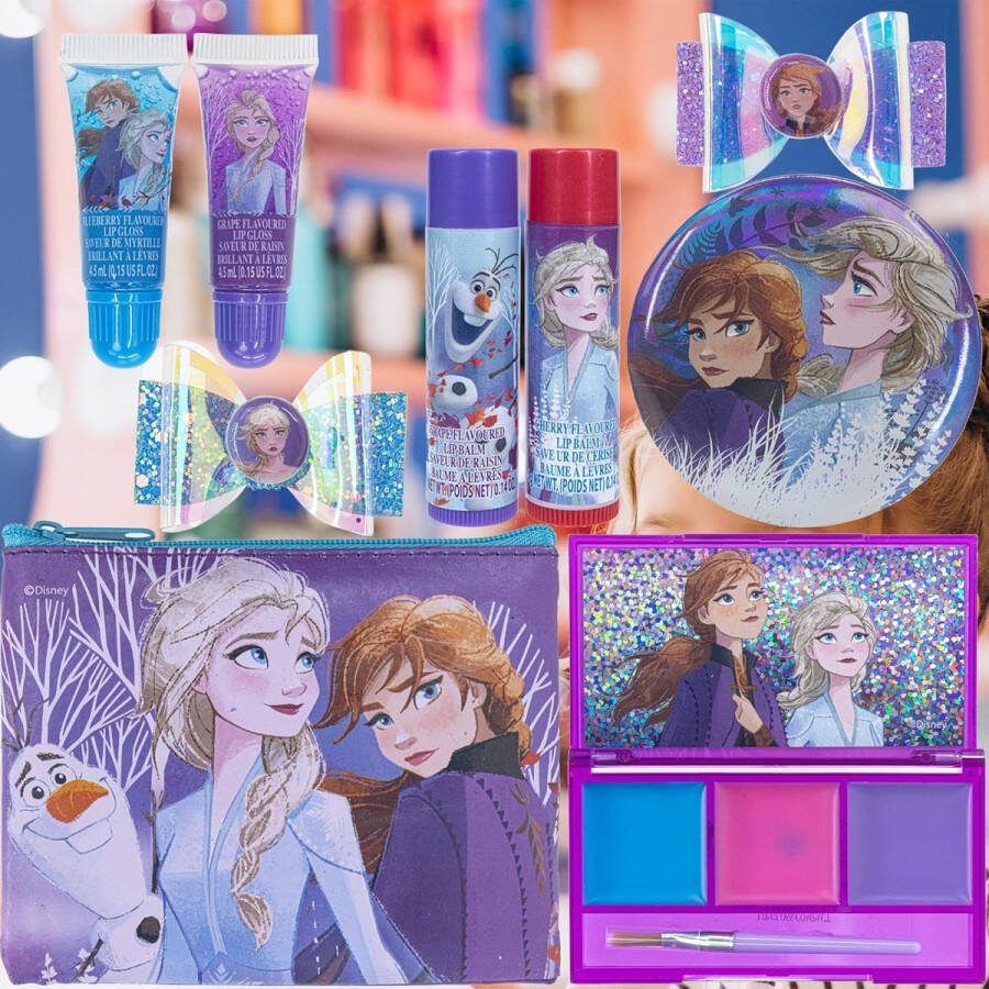 Frozen 2 Make-upset voor kinderen bevat lipgloss etui en meer Geschikt voor kinderen vanaf 3 jaar en ouder