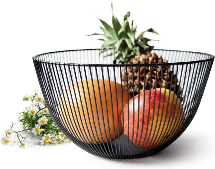 Fruitmand Ø24 5 cm metalen schaal metalen mand schaal broodmand decoratieve schaal draadmand fruitschaal
