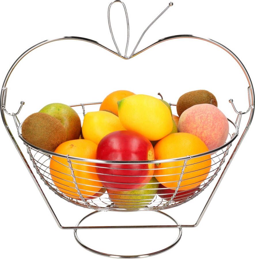 Secret de Gourmet Fruitschaal fruitmand appel hangend metaal 35 x 29 x 33 cm Fruitschalen fruitmanden Draadmand van metaal