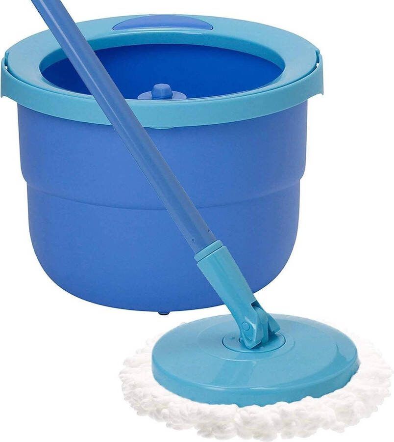 Full Action System Spin Mop & Bucket Set Gemakkelijk 360° Wringing Reinigt Laminaat Hout & Tegel Vloeren 2 x Microvezel Mop Head Vullingen Duurzame Schoonmaak Set mop and bucket set