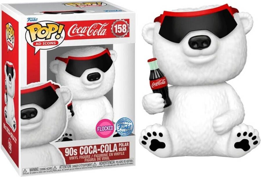 Funko Pop! Ad Icons: Coca-Cola 90's Coca-Cola Polar Bear Flocked