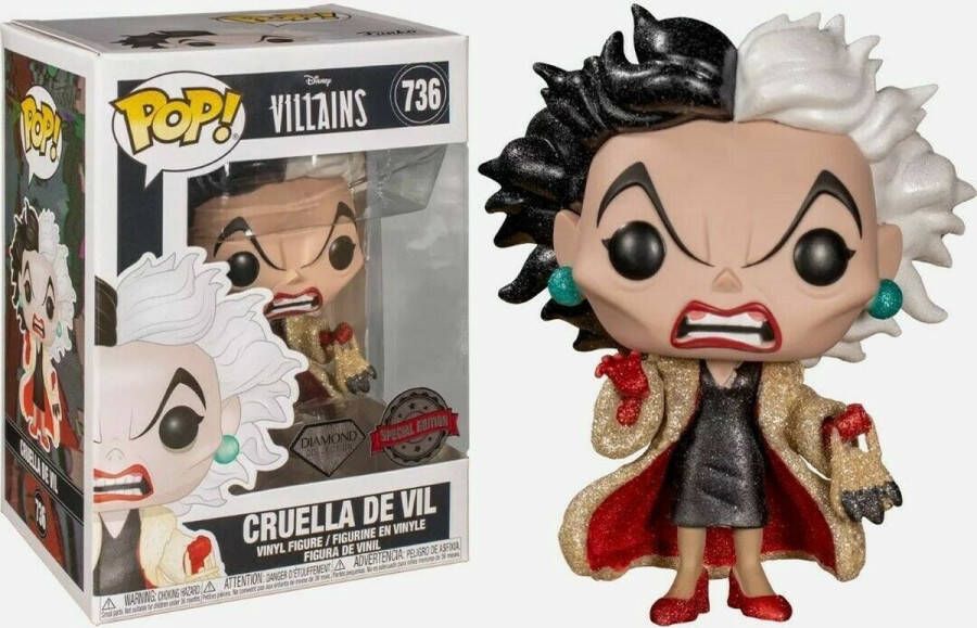 Funko POP Disney Villains 736 Cruella De Vil Diamond Glitter Special edition Vaulted