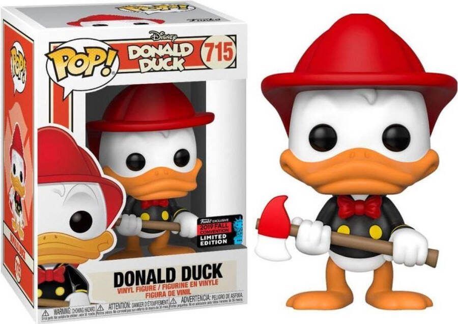 Funko Pop! Disney: Donald Duck #715 Firefighter (NYCC Exclusive Convention) [Boxcondition 7.5 10]
