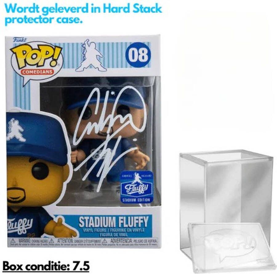 Funko Pop! Gesigneerd Stadium Fluffy (Away White Ink Comedians) 08 Stadium Edition Exclusive Signed by Gabriel Iglesias