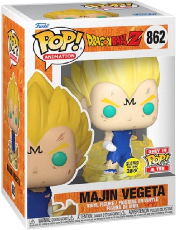 Funko Pop Majin Vegeta Glow in The Dark Animation Dragon Ball Z DBZ #862