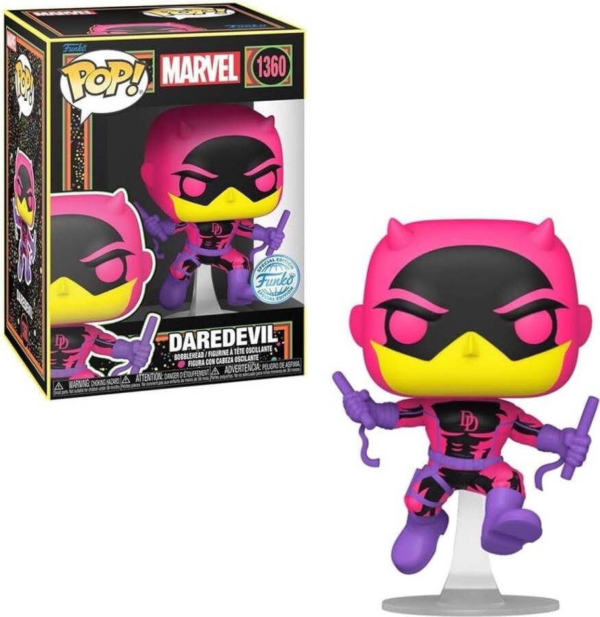 Funko Pop! Marvel Daredevil #1360 Blacklight Bobblehead Verzamelfiguur
